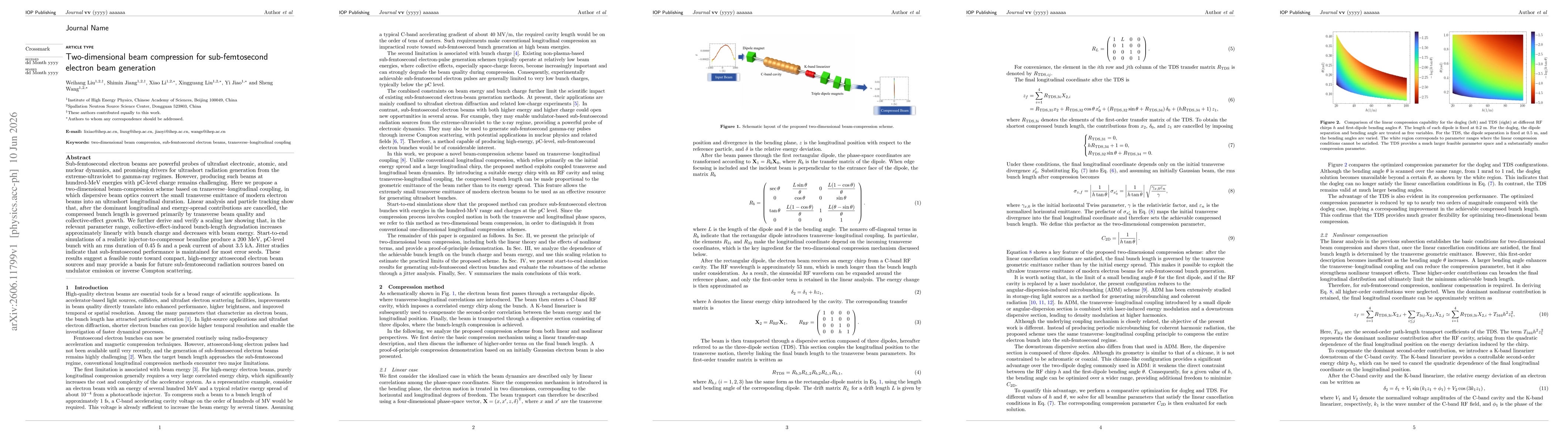 Thumbnail for Two-dimensional beam compression for sub-femtosecond electron beam generation