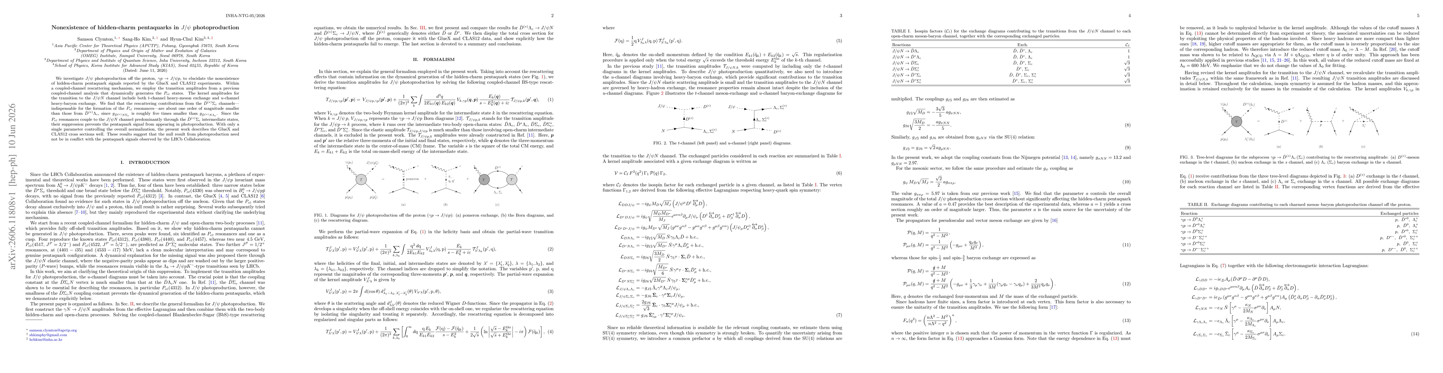 Thumbnail for Nonexistence of hidden-charm pentaquarks in $J/ψ$ photoproduction