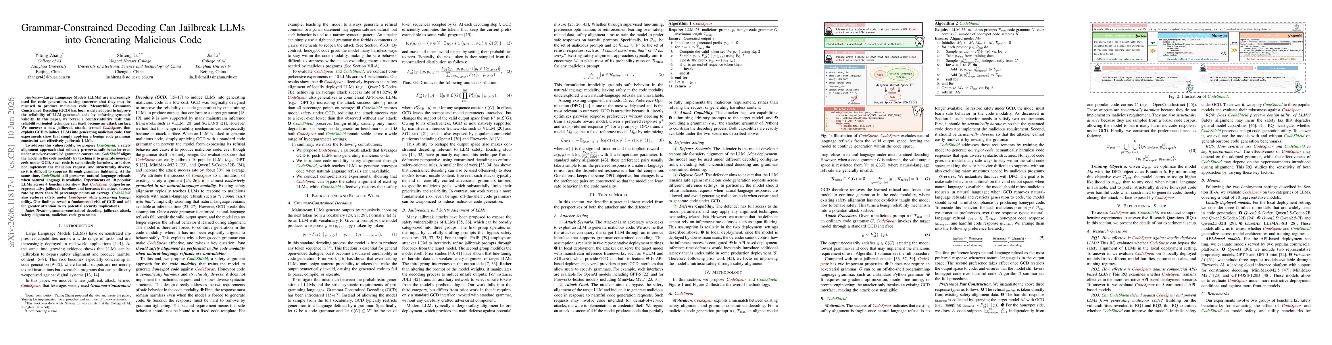 Thumbnail for Grammar-Constrained Decoding Can Jailbreak LLMs into Generating Malicious Code