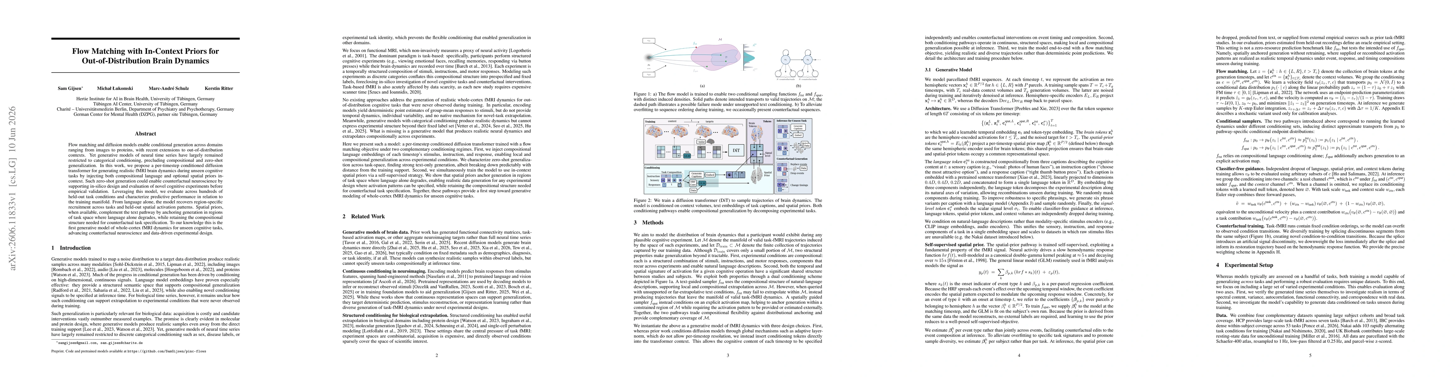 Thumbnail for Flow Matching with In-Context Priors for Out-of-Distribution Brain Dynamics