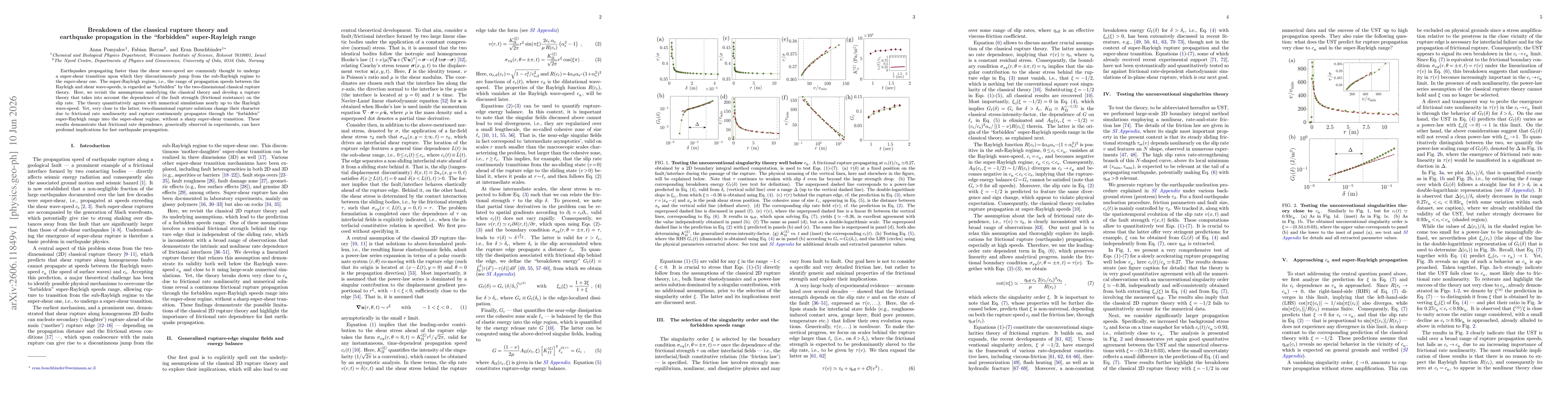 Thumbnail for Breakdown of the classical rupture theory and earthquake propagation in the "forbidden" super-Rayleigh range