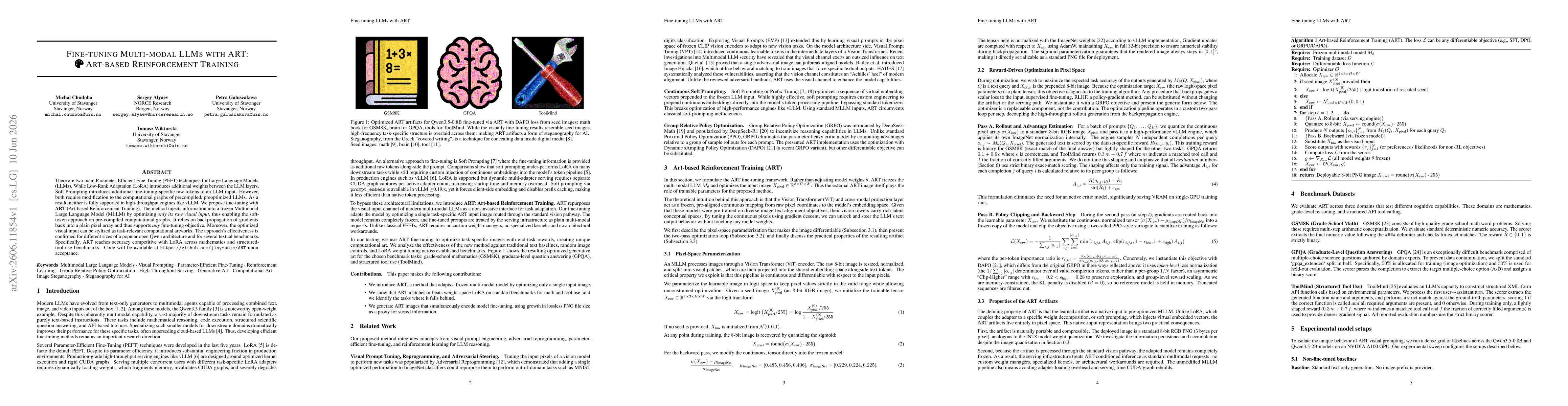 Thumbnail for Fine-tuning Multi-modal LLMs with ART: Art-based Reinforcement Training