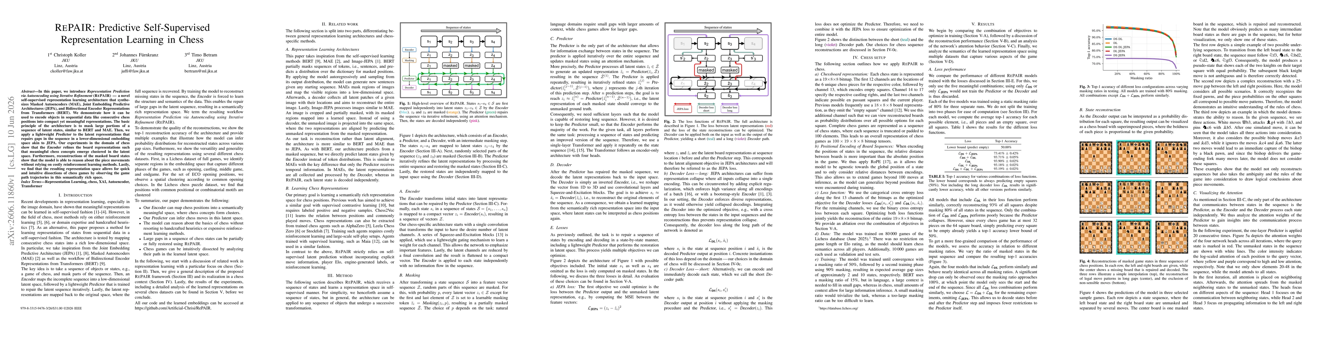 Thumbnail for RePAIR: Predictive Self-Supervised Representation Learning in Chess