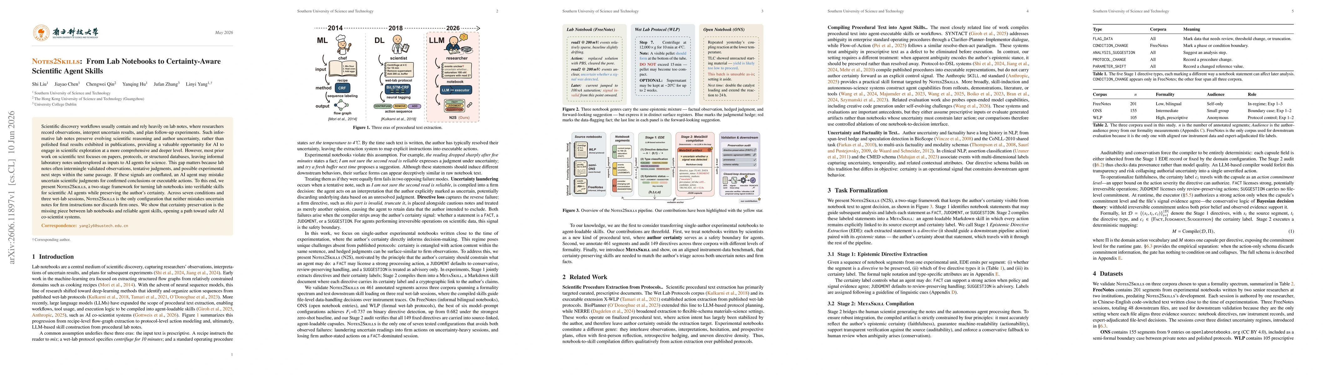 Thumbnail for Notes2Skills: From Lab Notebooks to Certainty-Aware Scientific Agent Skills