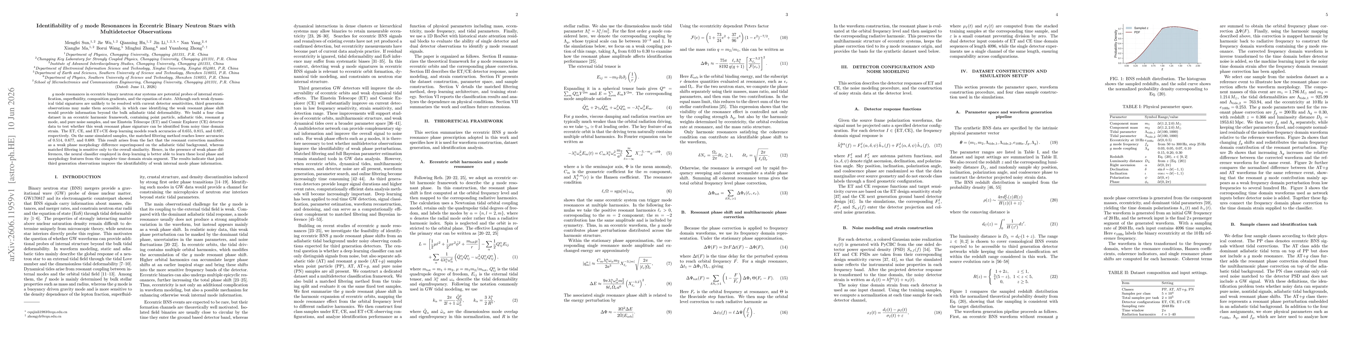 Thumbnail for Identifiability of $g$ mode Resonances in Eccentric Binary Neutron Stars with Multidetector Observations
