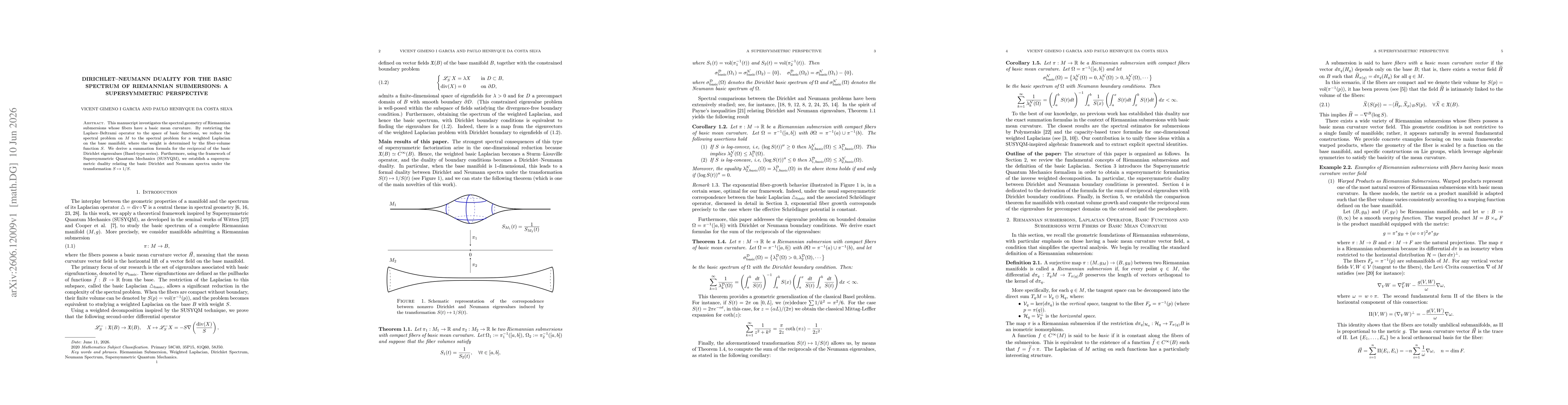 Thumbnail for Dirichlet--Neumann duality for the Basic Spectrum of Riemannian Submersions: A Supersymmetric Perspective
