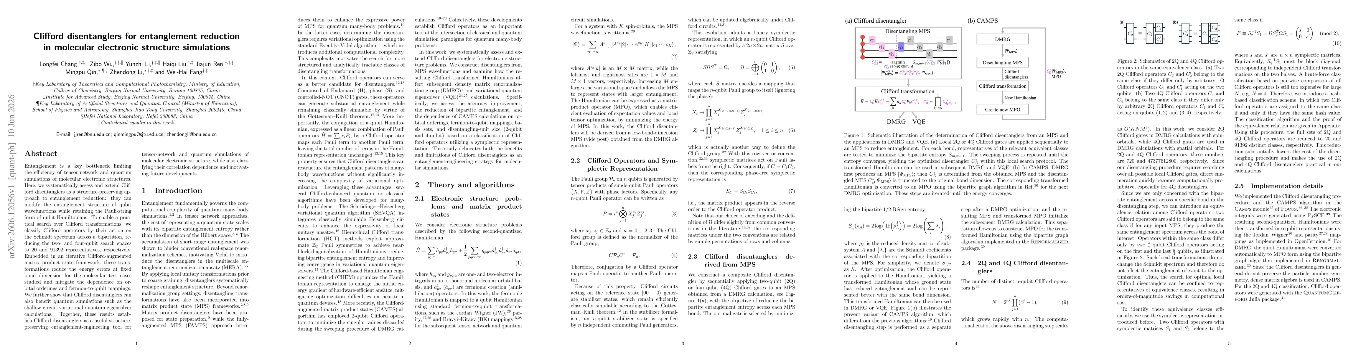 Thumbnail for Clifford disentanglers for entanglement reduction in molecular electronic structure simulations