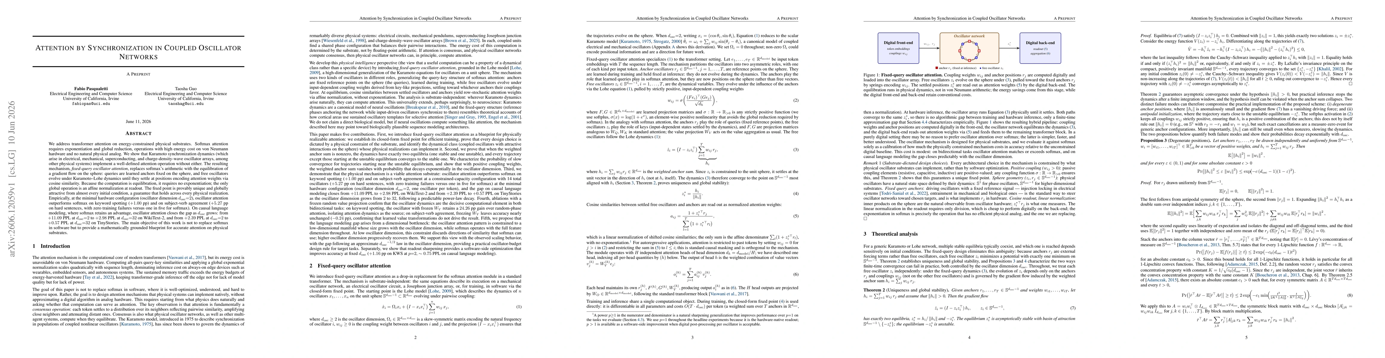 Thumbnail for Attention by Synchronization in Coupled Oscillator Networks