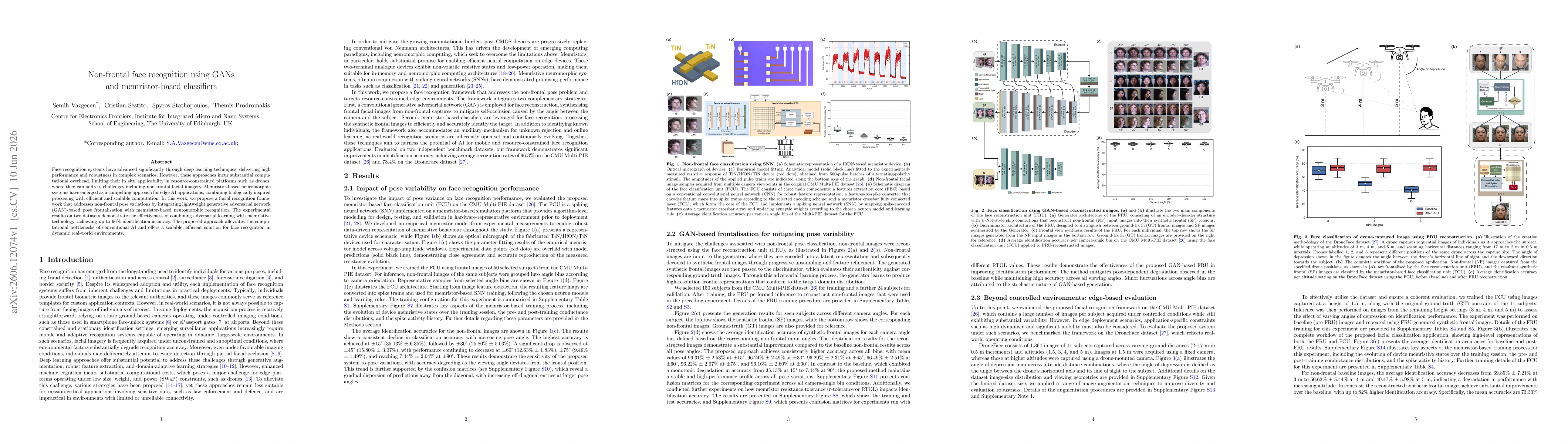 Thumbnail for Non-frontal face recognition using GANs and memristor-based classifiers