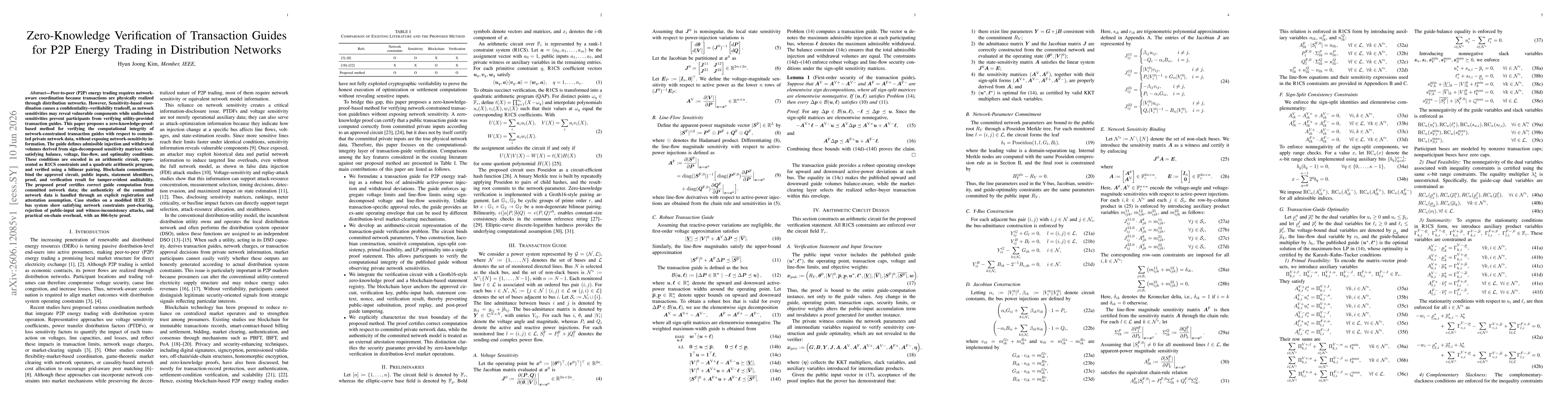 Thumbnail for Zero Knowledge Verification of Transaction Guides for P2P Energy Trading in Distribution Networks