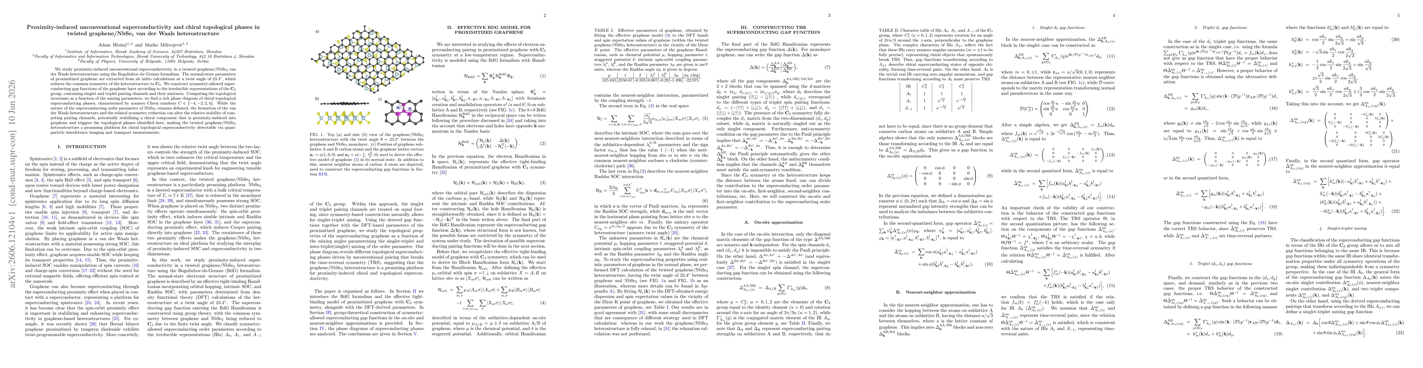 Thumbnail for Proximity-induced unconventional superconductivity and chiral topological phases in twisted graphene/NbSe$_2$ van der Waals heterostructure