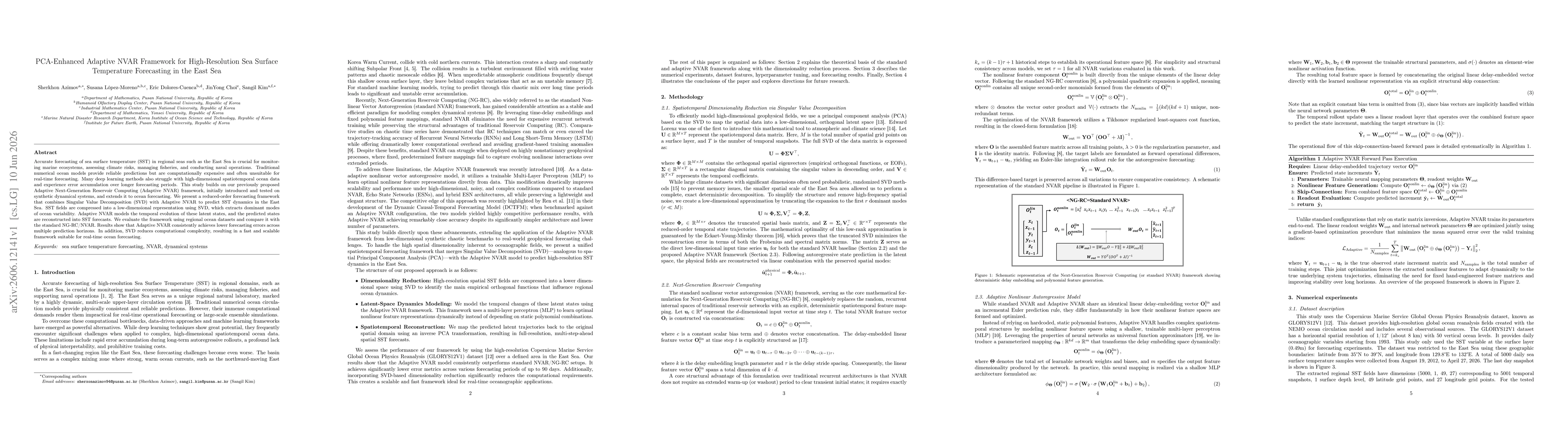 Thumbnail for PCA-Enhanced Adaptive NVAR Framework for High-Resolution Sea Surface Temperature Forecasting in the East Sea