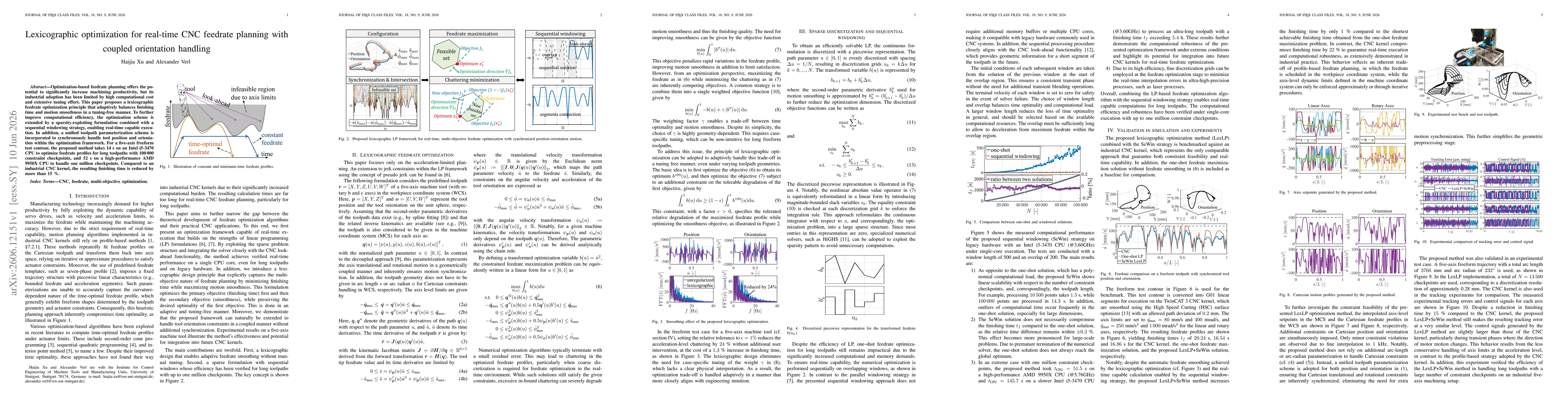 Thumbnail for Lexicographic optimization for real-time CNC feedrate planning with coupled orientation handling