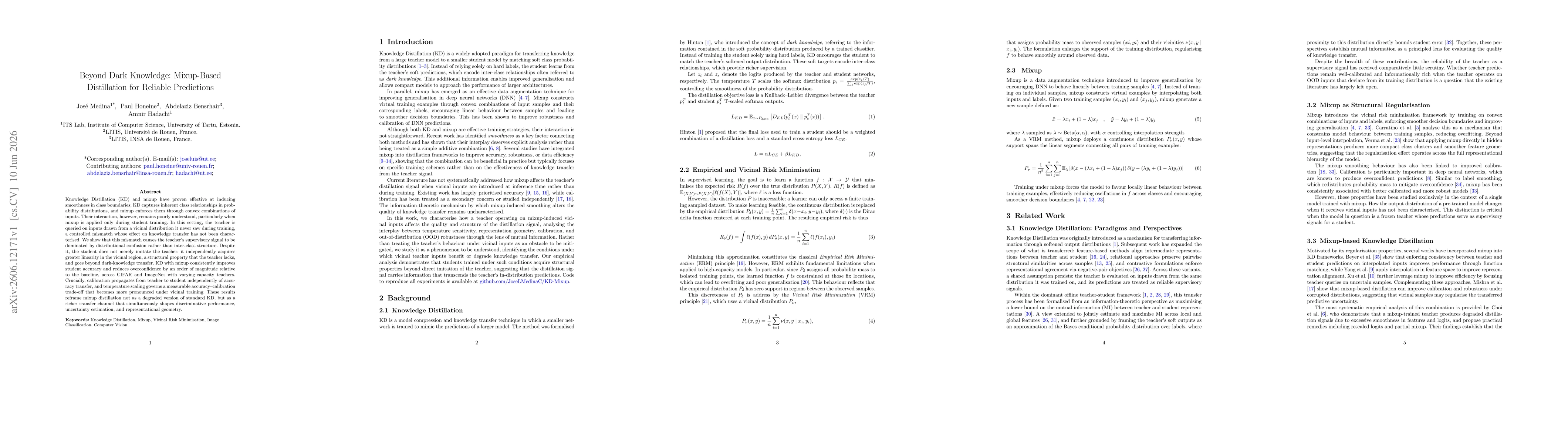 Thumbnail for Beyond Dark Knowledge: Mixup-Based Distillation for Reliable Predictions