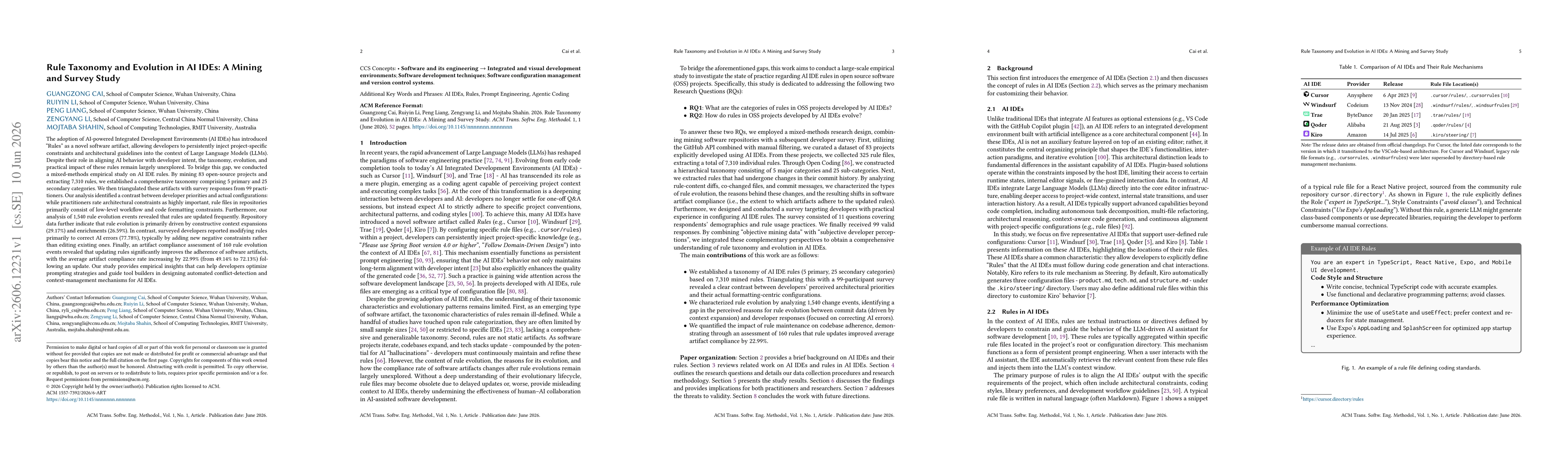 Thumbnail for Rule Taxonomy and Evolution in AI IDEs: A Mining and Survey Study