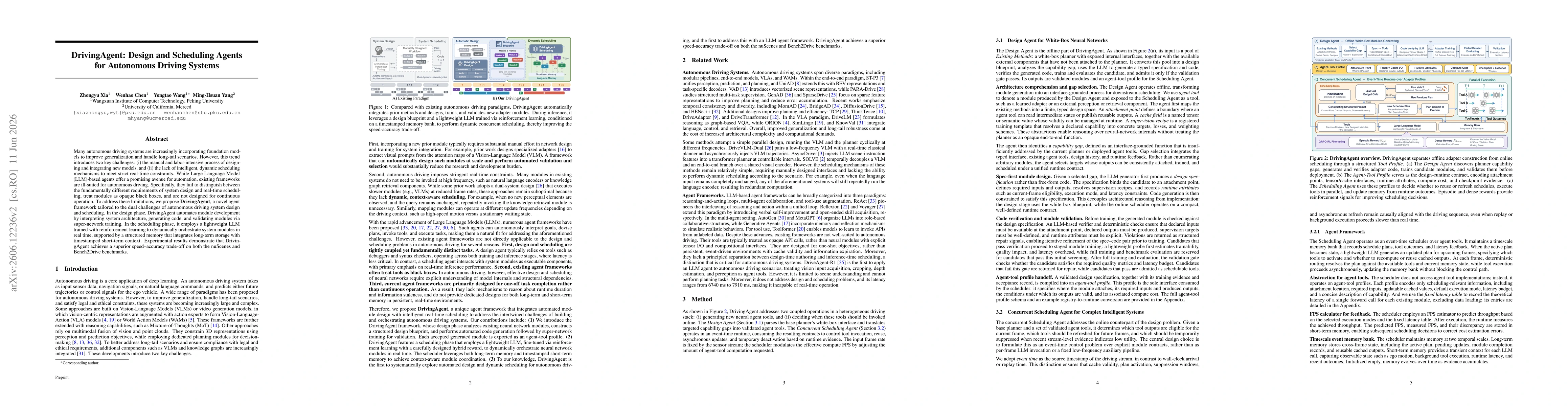 Thumbnail for DrivingAgent: Design and Scheduling Agents for Autonomous Driving Systems
