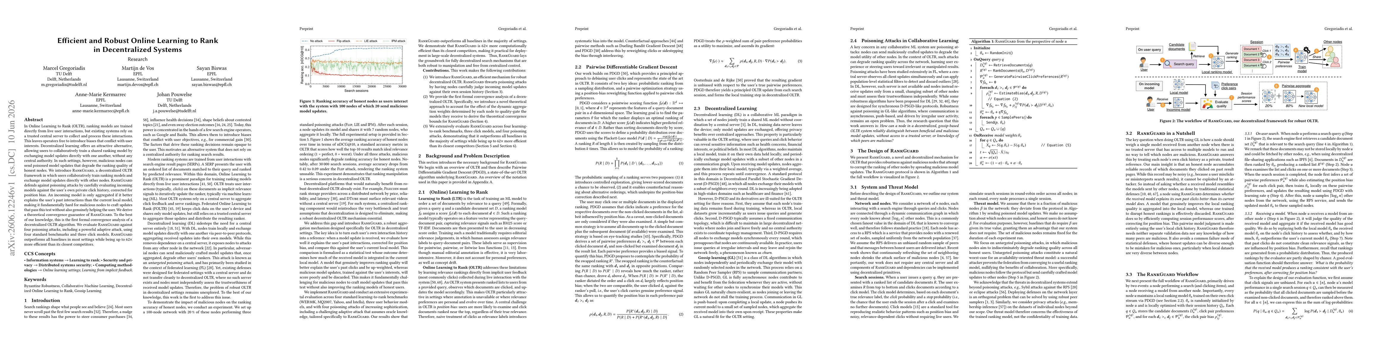Thumbnail for Efficient and Robust Online Learning to Rank in Decentralized Systems