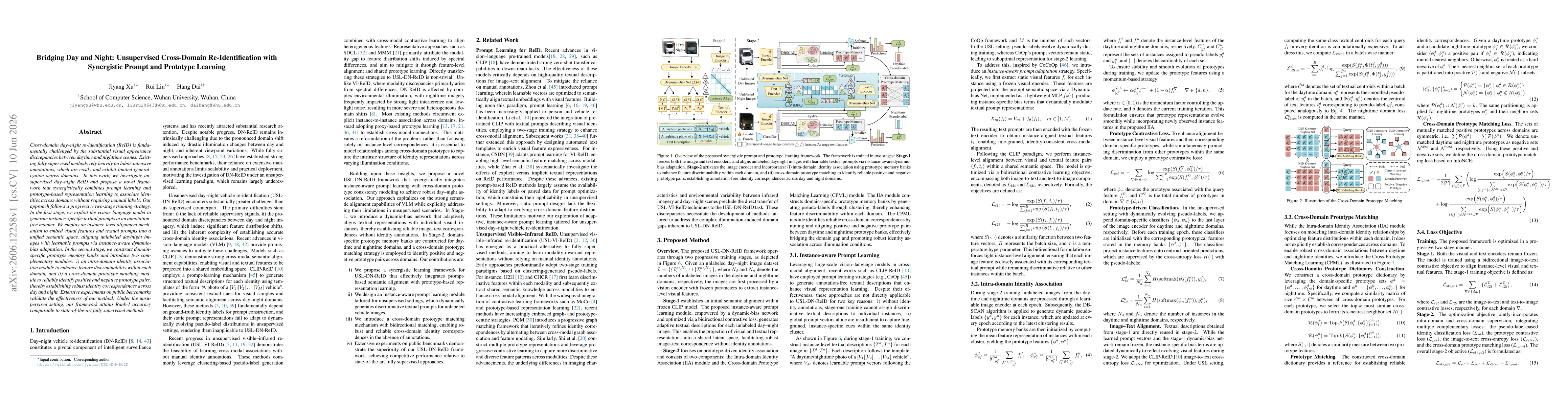 Thumbnail for Bridging Day and Night: Unsupervised Cross-Domain Re-Identification with Synergistic Prompt and Prototype Learning