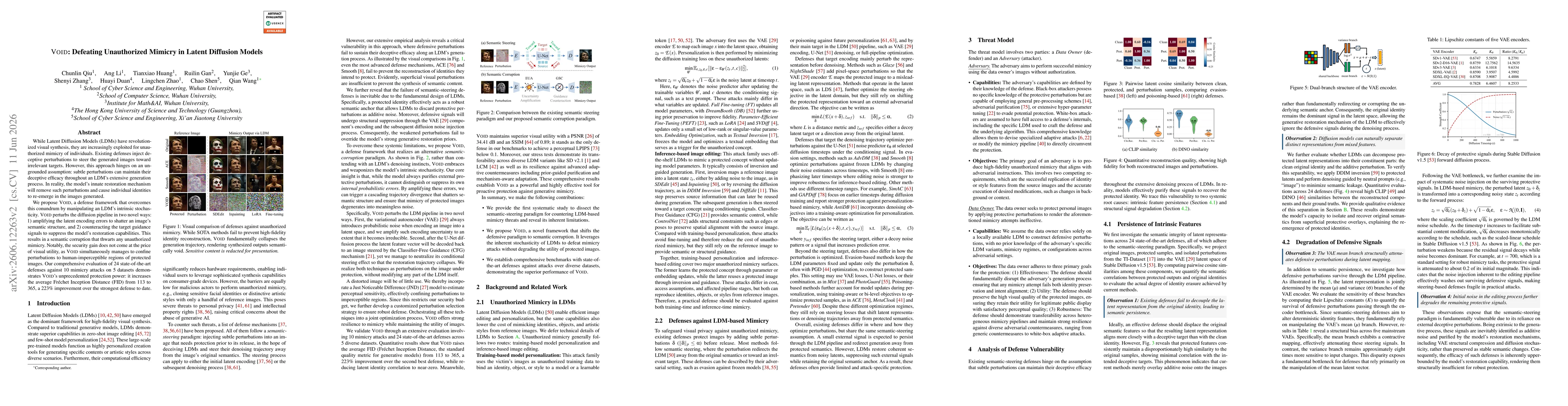 Thumbnail for VOID: Defeating Unauthorized Mimicry in Latent Diffusion Models