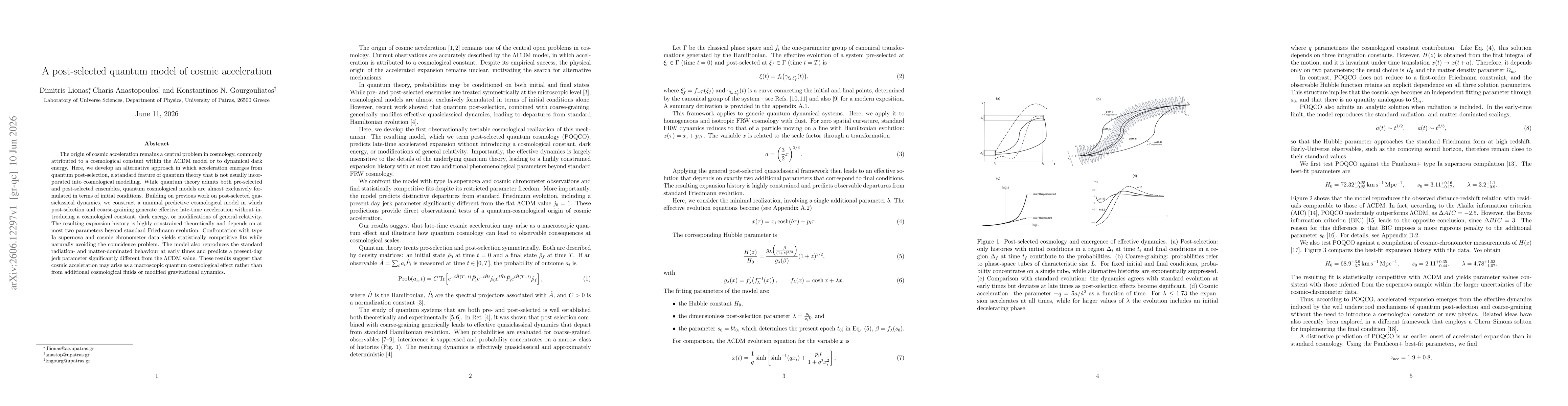 Thumbnail for A post-selected quantum model of cosmic acceleration
