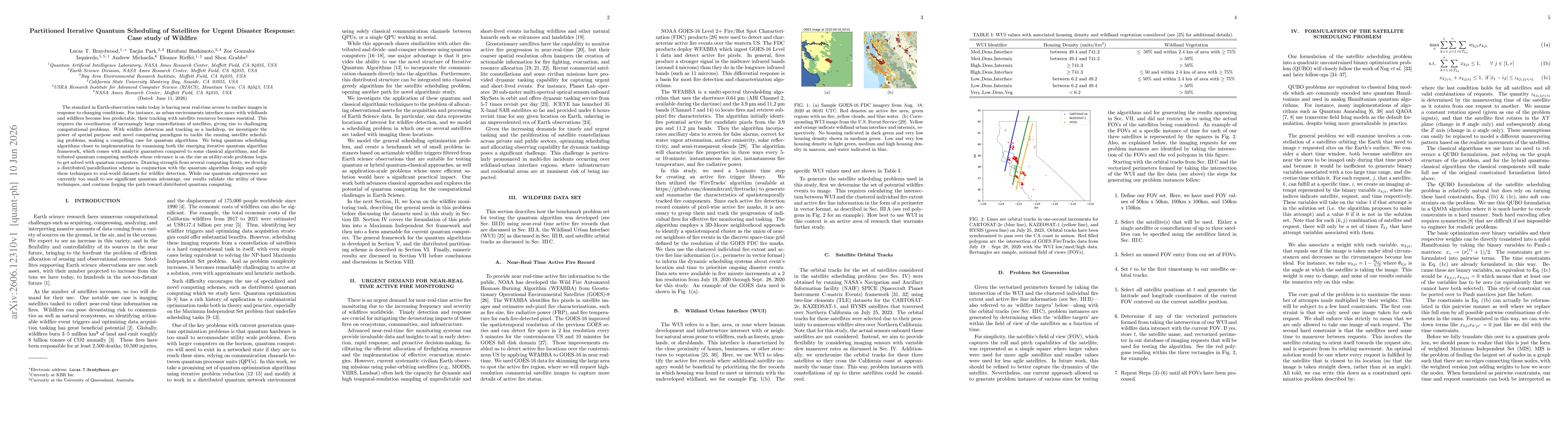 Thumbnail for Partitioned Iterative Quantum Scheduling of Satellites for Urgent Disaster Response: Case study of Wildfire