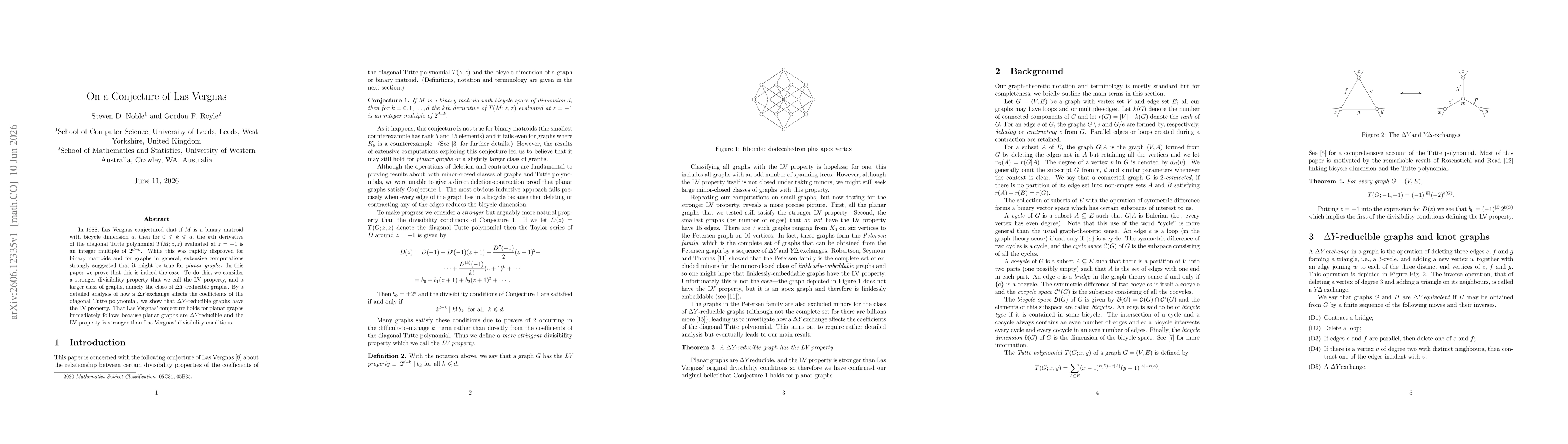 Thumbnail for On a conjecture of Las Vergnas