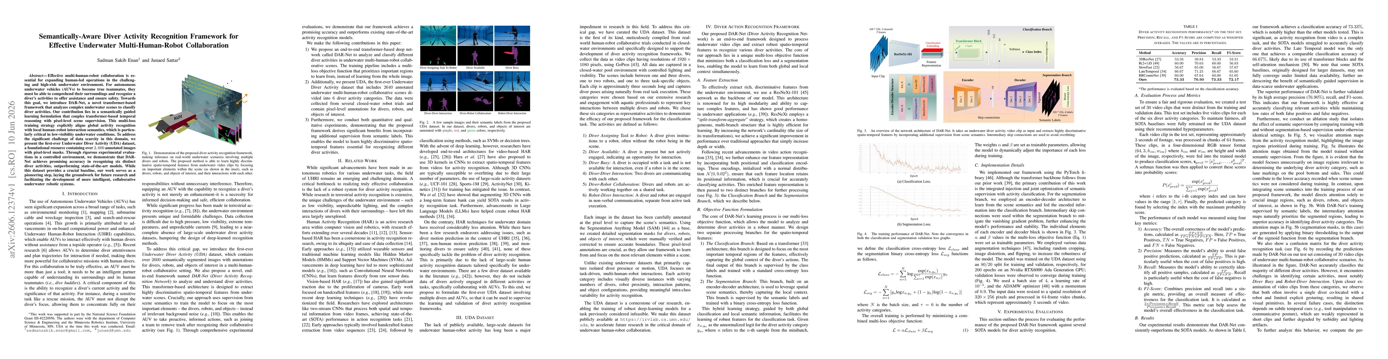 Thumbnail for Semantically-Aware Diver Activity Recognition Framework for Effective Underwater Multi-Human-Robot Collaboration