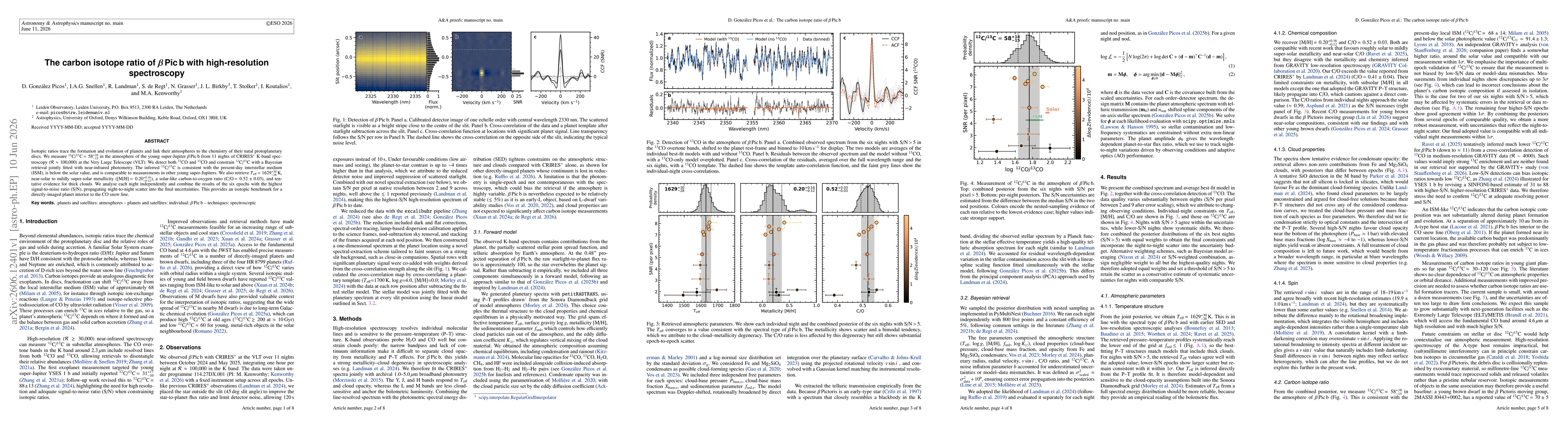 Thumbnail for The carbon isotope ratio of β Pic b with high-resolution spectroscopy