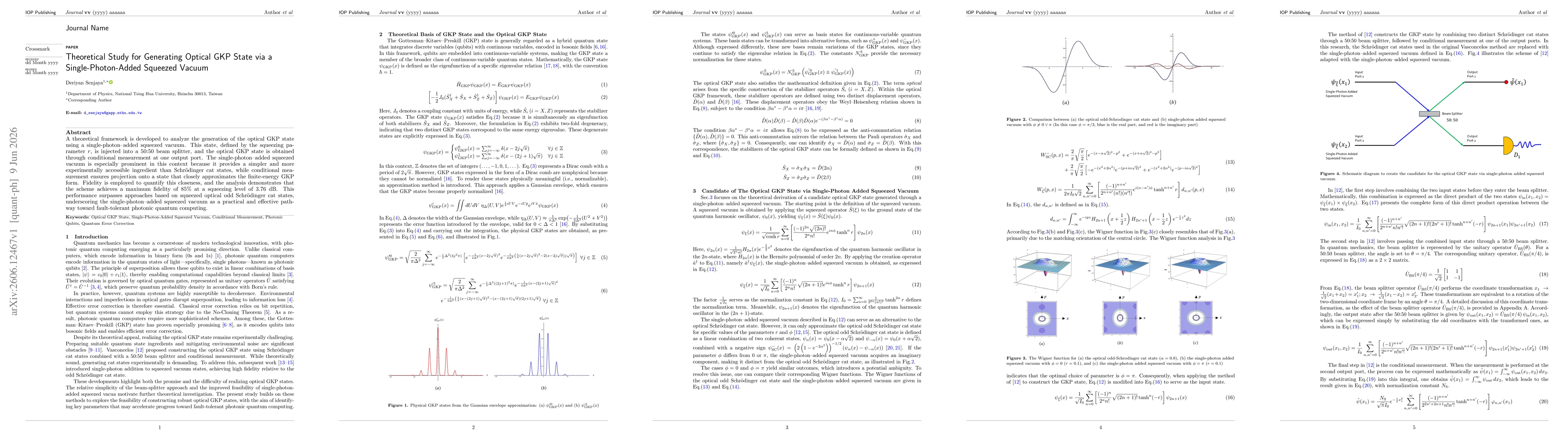 Thumbnail for Theoretical Study for Generating Optical GKP State via a Single-Photon-Added Squeezed Vacuum