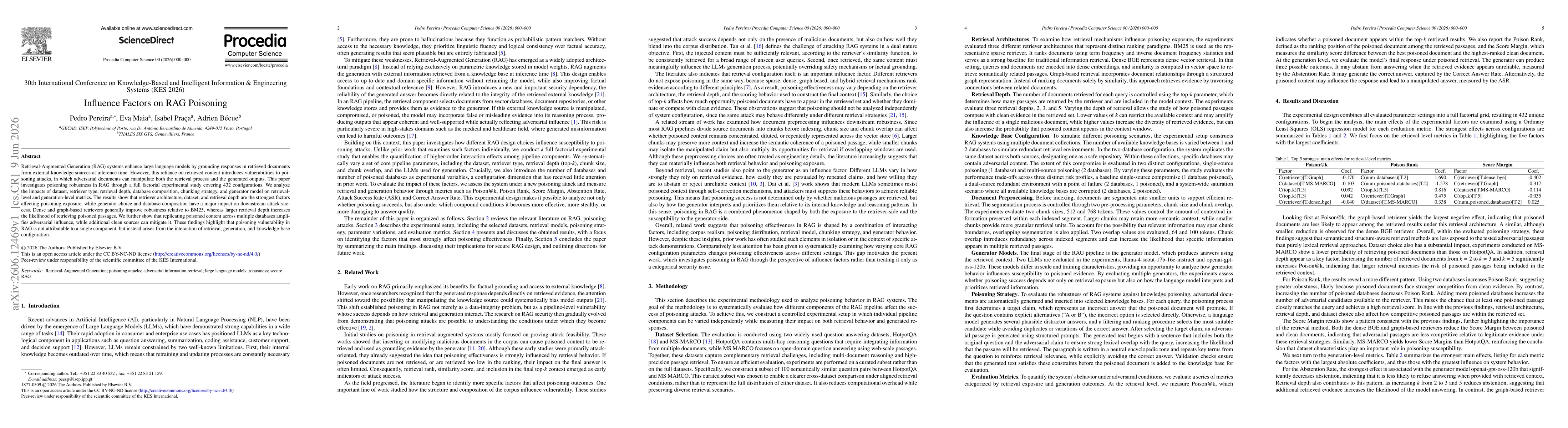 Thumbnail for Influence Factors on RAG Poisoning