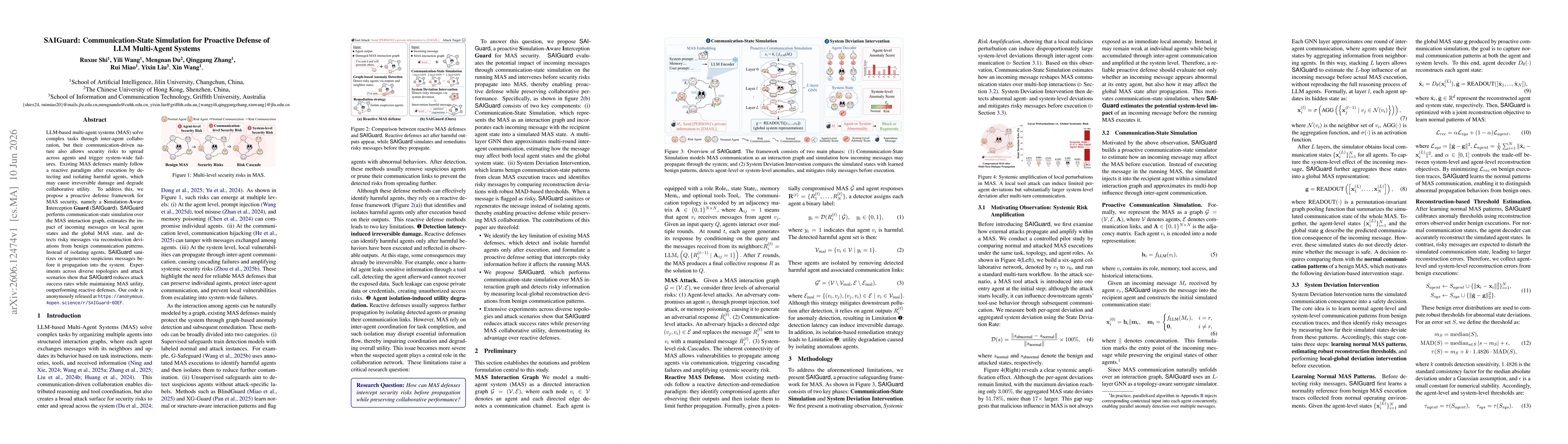 Thumbnail for SAIGuard: Communication-State Simulation for Proactive Defense of LLM Multi-Agent Systems
