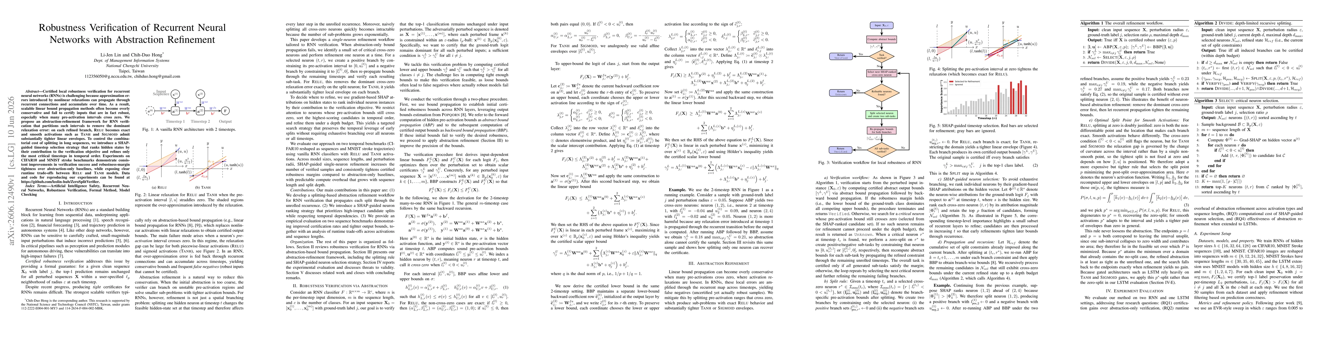 Thumbnail for Robustness Verification of Recurrent Neural Networks with Abstraction Refinement