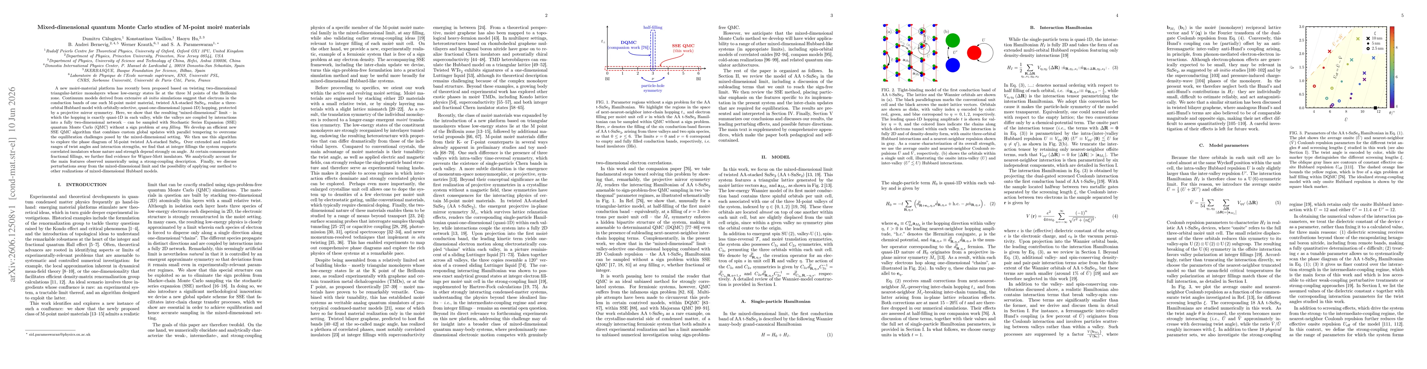 Thumbnail for Mixed-dimensional quantum Monte Carlo studies of M-point moiré materials