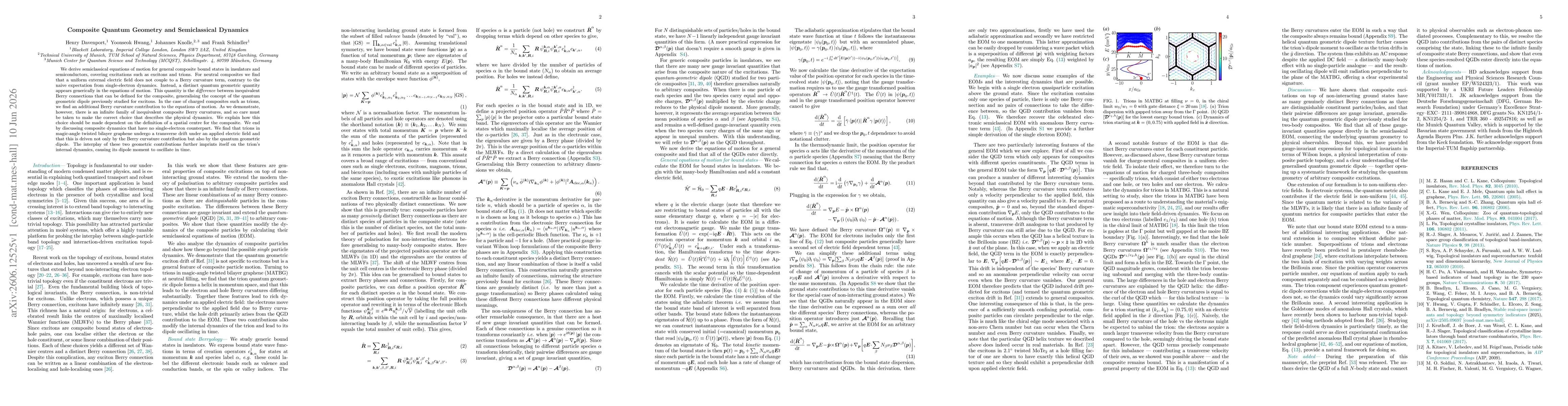 Thumbnail for Composite Quantum Geometry and Semiclassical Dynamics