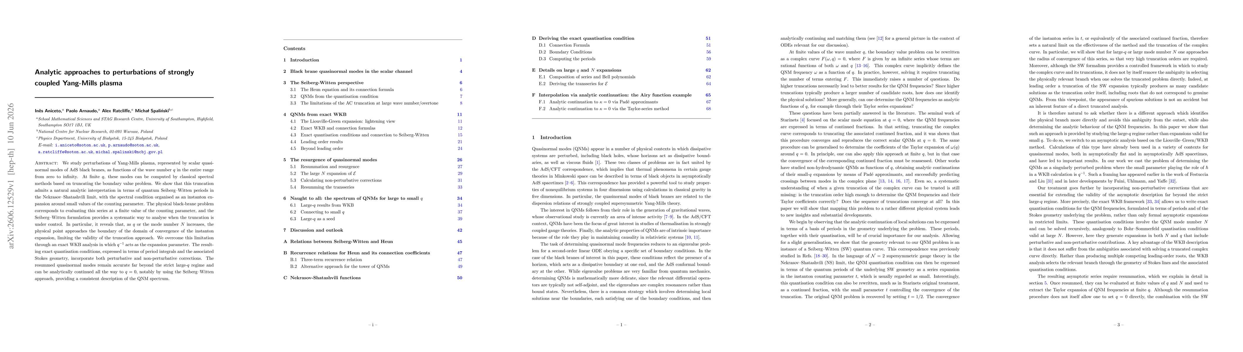 Thumbnail for Analytic approaches to perturbations of strongly coupled Yang-Mills plasma