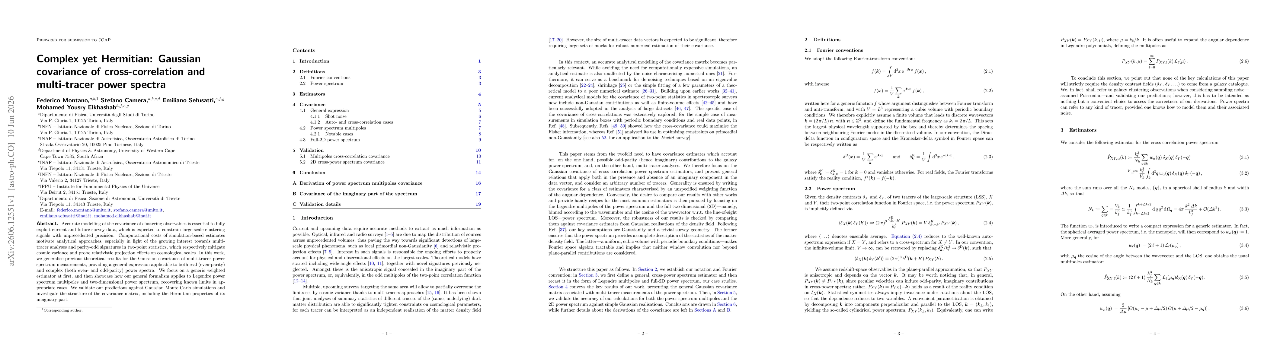 Thumbnail for Complex yet Hermitian: Gaussian covariance of cross-correlation and multi-tracer power spectra