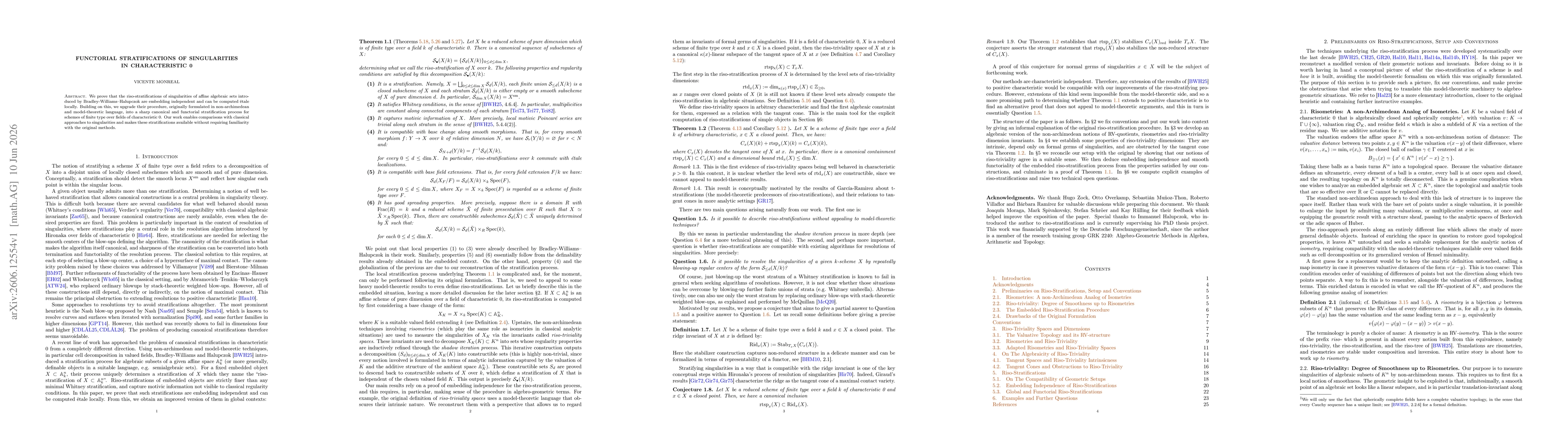 Thumbnail for Functorial stratifications of singularities in characteristic 0