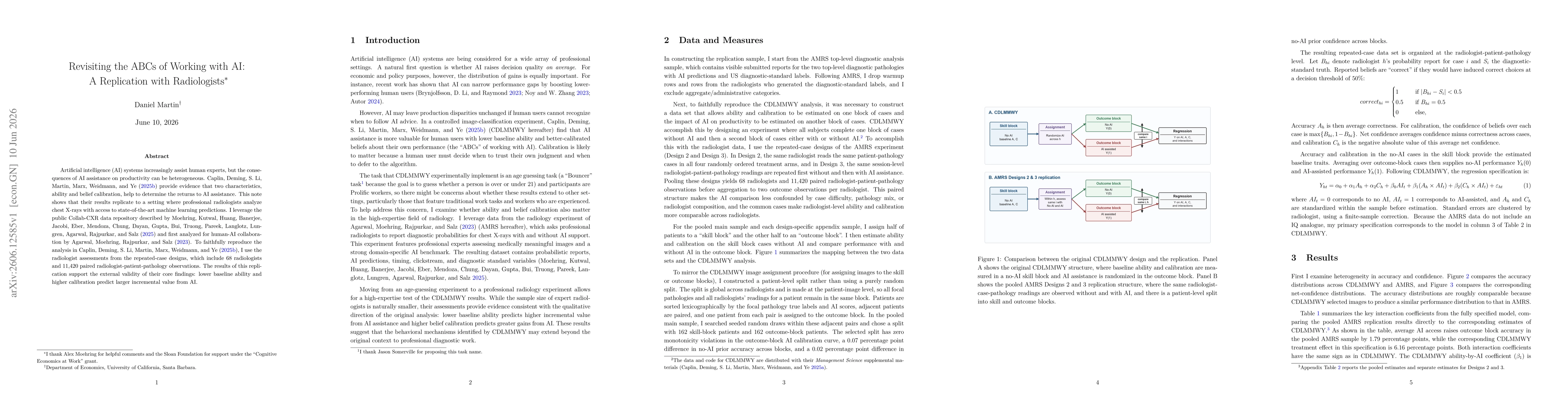 Thumbnail for Revisiting the ABCs of Working with AI: A Replication with Radiologists