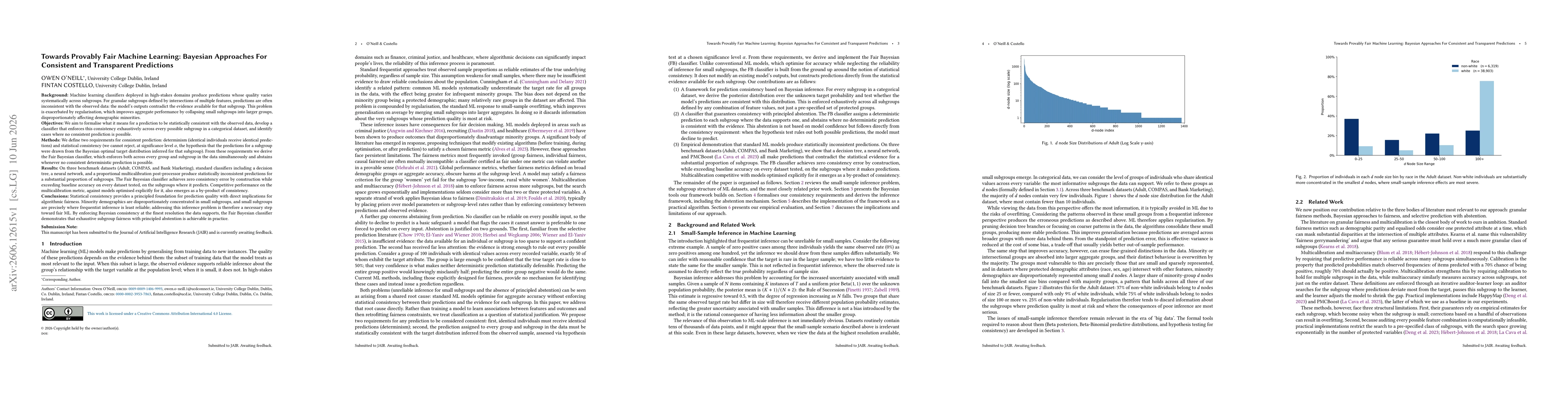 Thumbnail for Towards Provably Fair Machine Learning: Bayesian Approaches For Consistent and Transparent Predictions