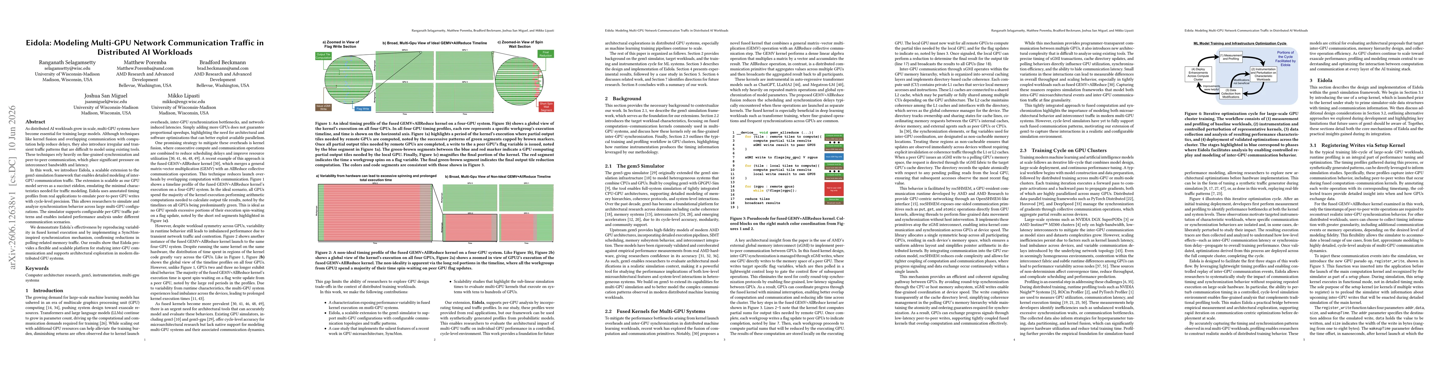 Thumbnail for Eidola: Modeling Multi-GPU Network Communication Traffic in Distributed AI Workloads