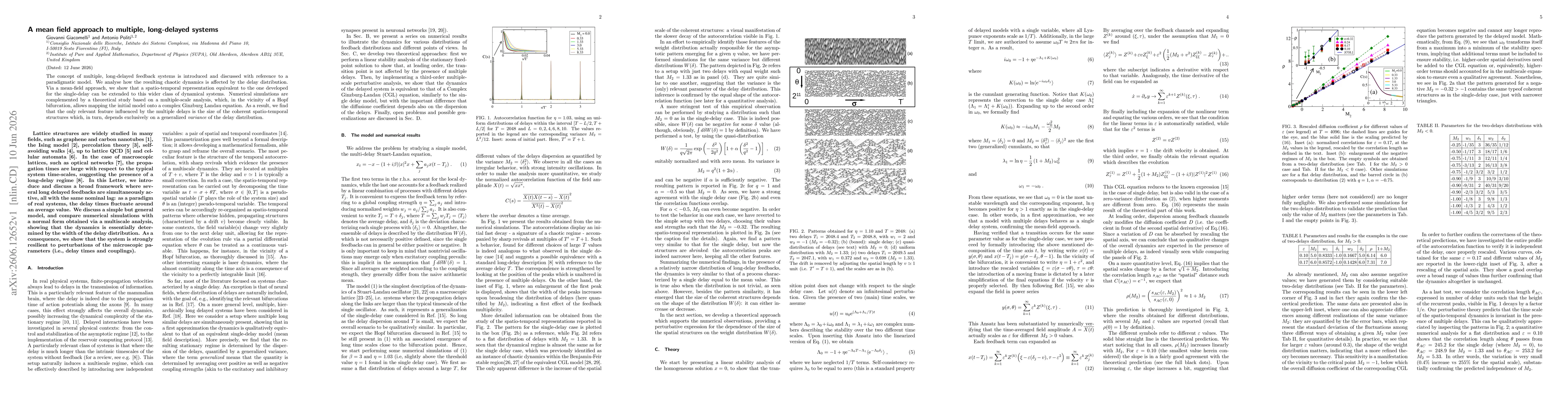 Thumbnail for A mean field approach to multiple, long-delayed systems