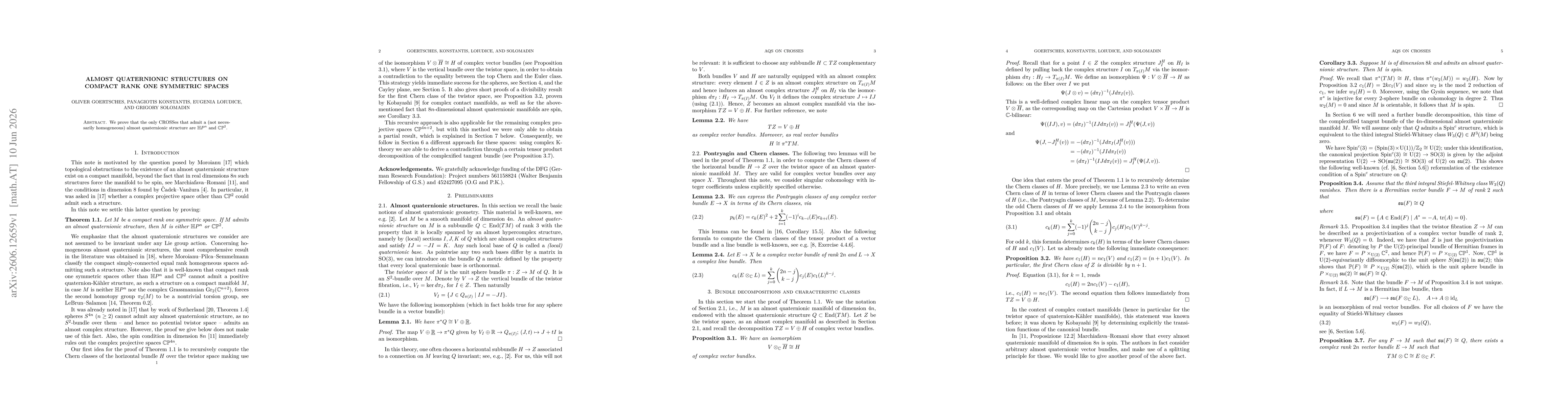 Thumbnail for Almost quaternionic structures on compact rank one symmetric spaces