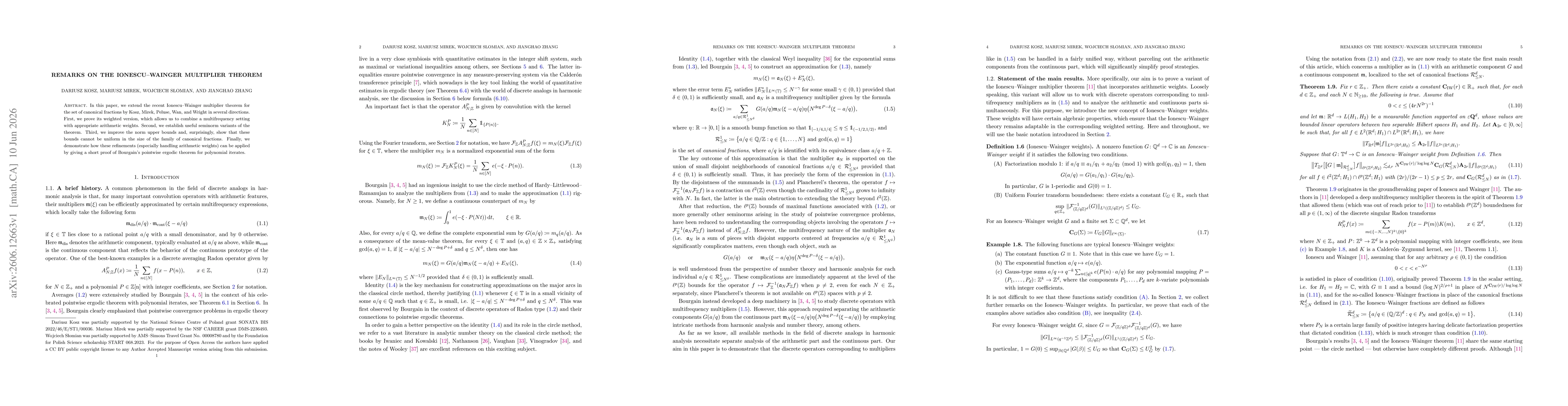 Thumbnail for Remarks on the Ionescu-Wainger multiplier theorem