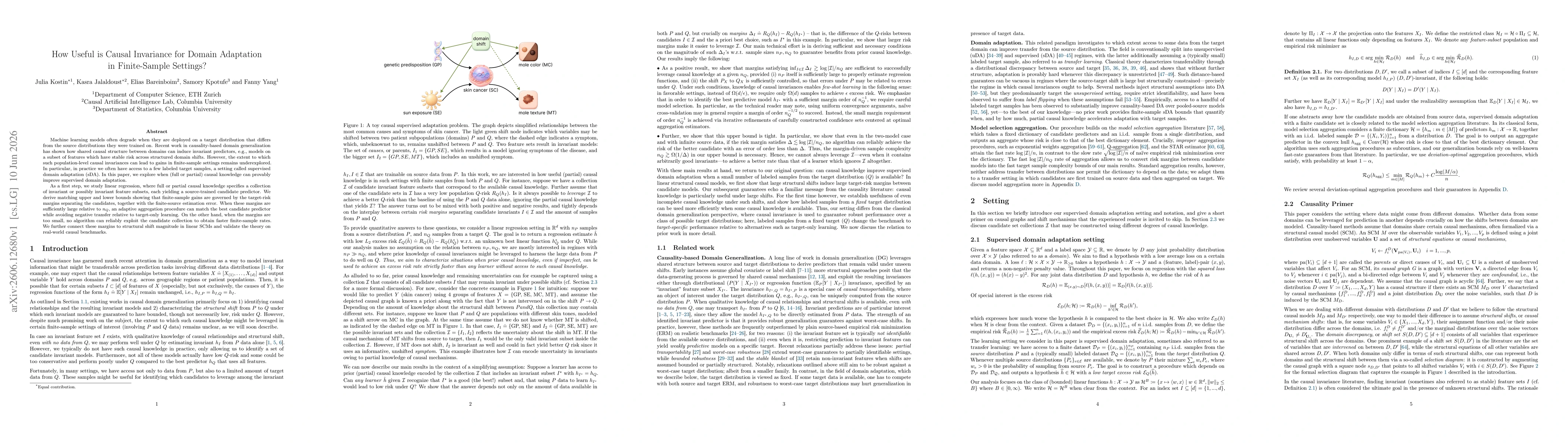 Thumbnail for How Useful is Causal Invariance for Domain Adaptation in Finite-Sample Settings?