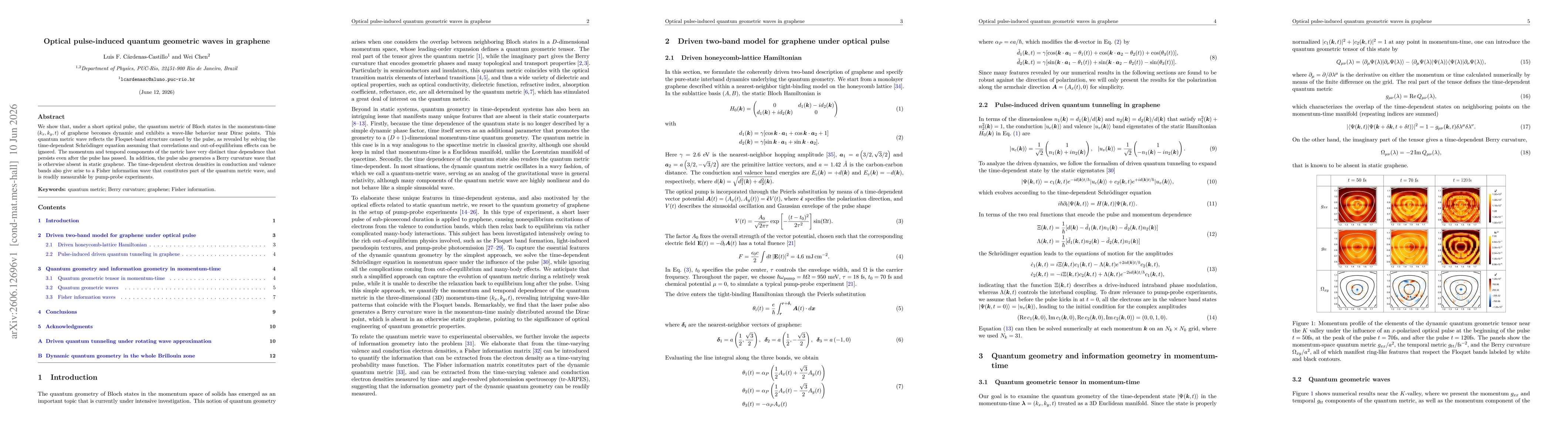 Thumbnail for Optical pulse-induced quantum geometric waves in graphene