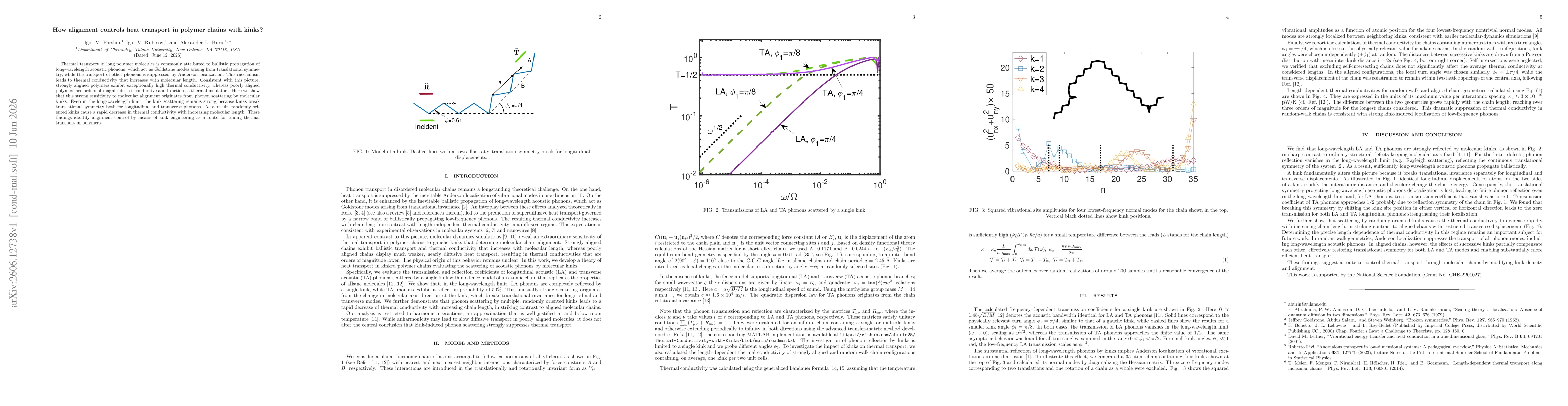 Thumbnail for How alignment controls heat transport in polymer chains with kinks?