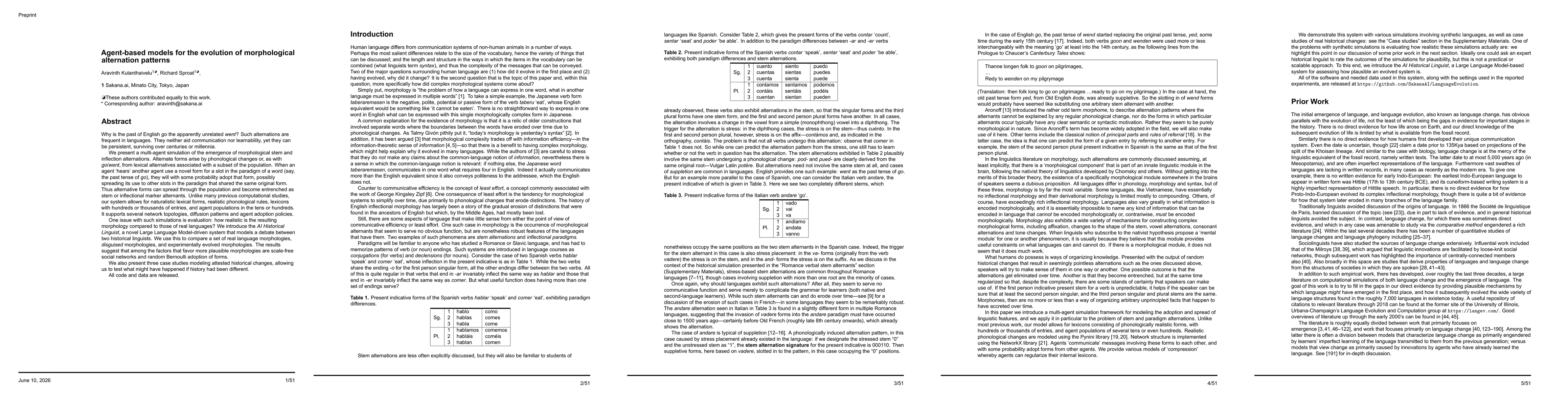Thumbnail for Agent-based models for the evolution of morphological alternation patterns