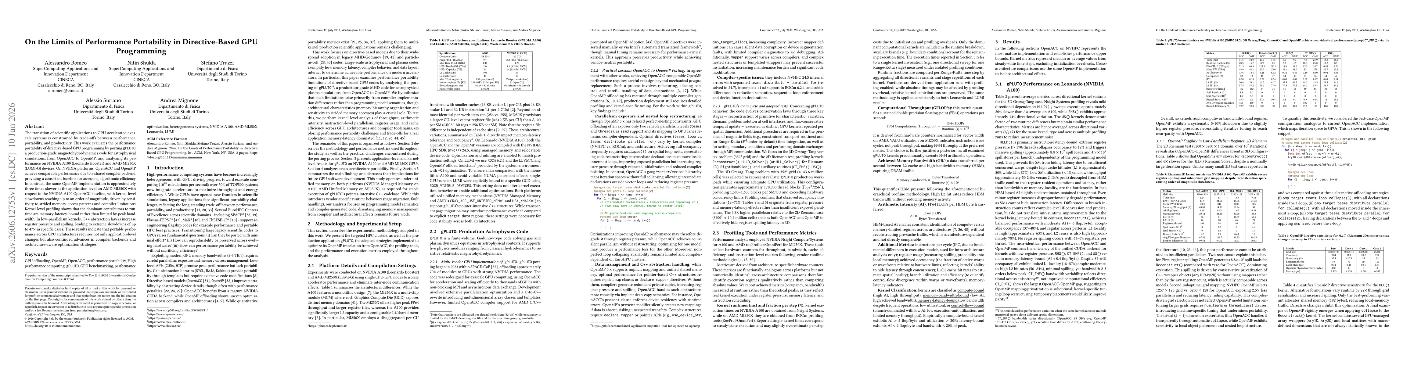 Thumbnail for On the Limits of Performance Portability in Directive-Based GPU Programming
