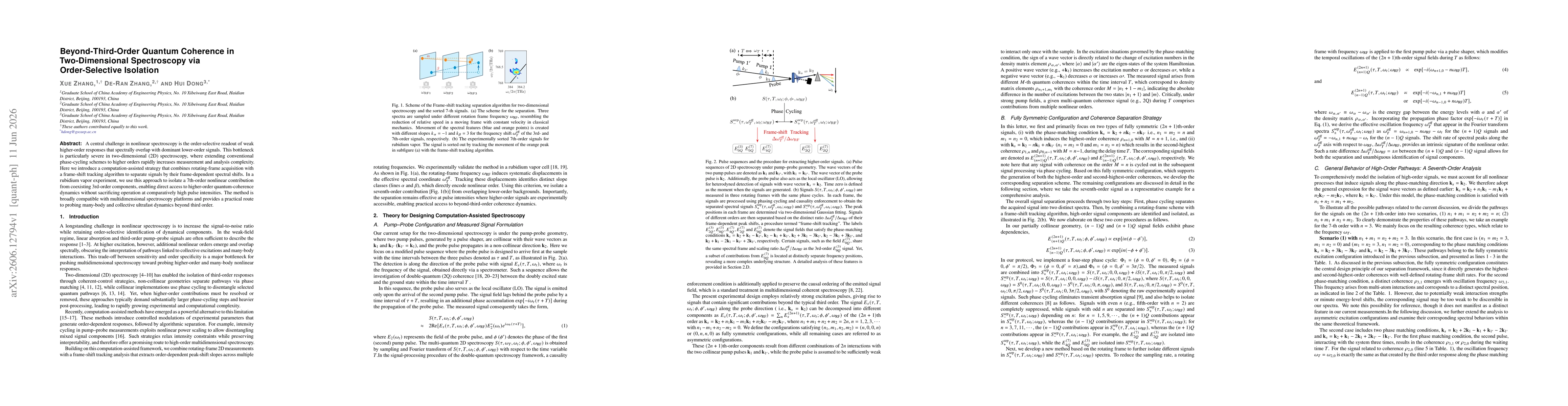 Thumbnail for Beyond-Third-Order Quantum Coherence in Two-Dimensional Spectroscopy via Order-Selective Isolation