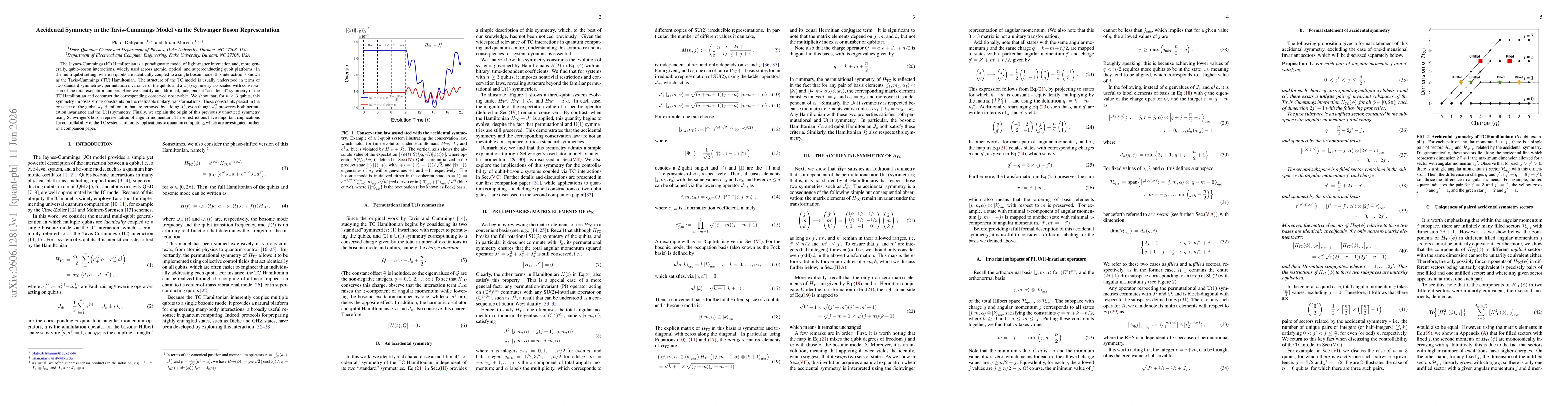 Thumbnail for Accidental Symmetry in the Tavis-Cummings Model via the Schwinger Boson Representation